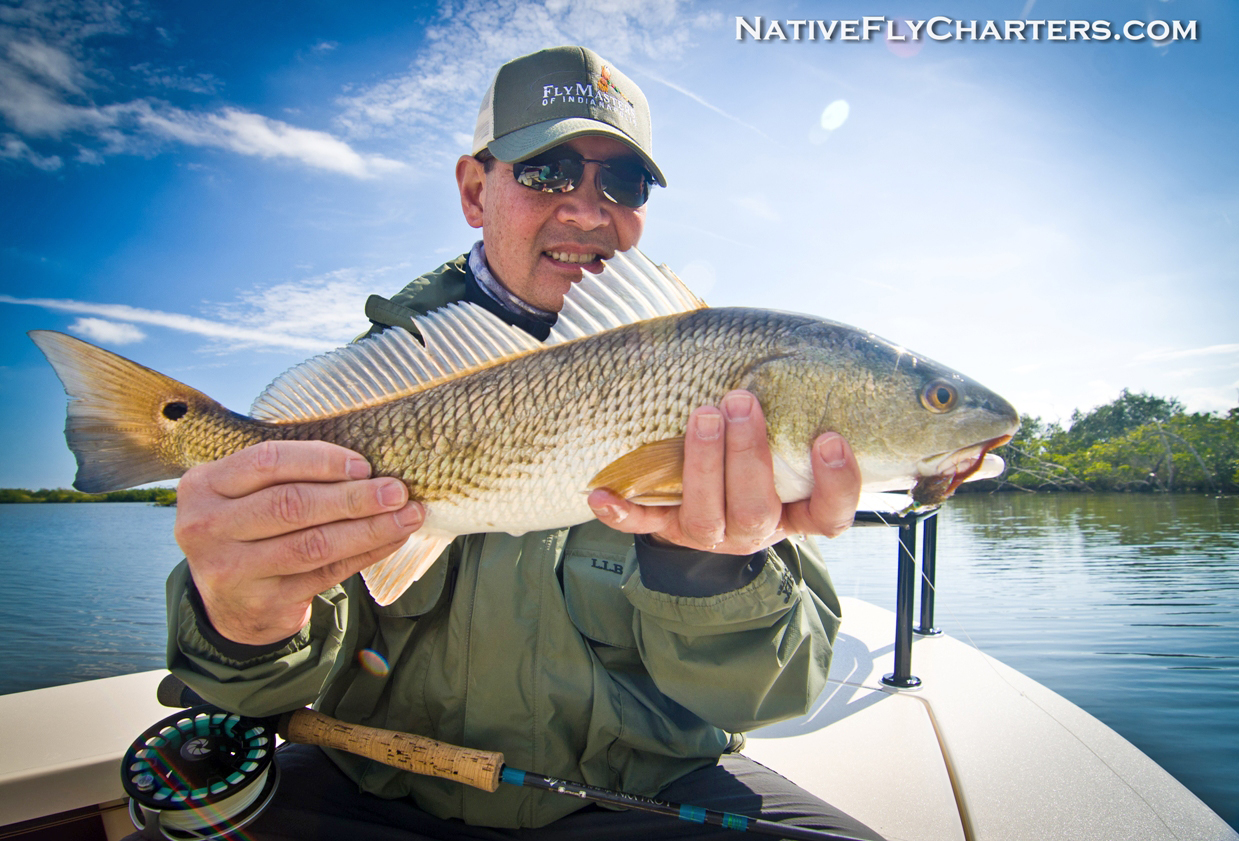 redfish on fly